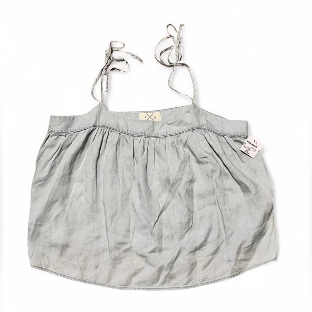 Thread & Supply Pale Gray Viscose Tie-Strap Tank NWT